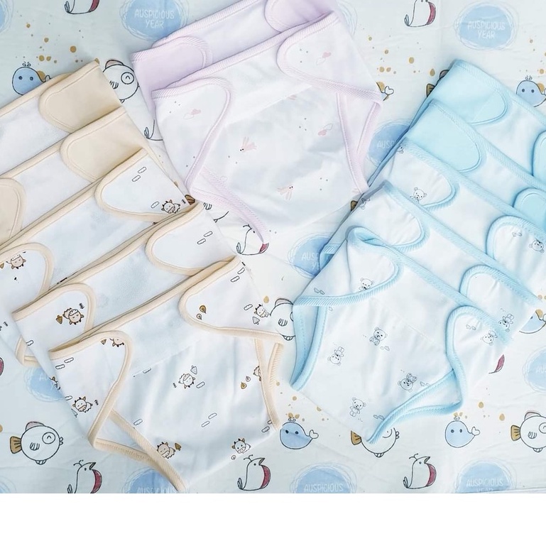 Set 2 tã vải sơ sinh cotton Sweetie | Size 1,2,3 cho bé sơ sinh - 9kg | Miếng dán bo viền, chất vải mềm mịn