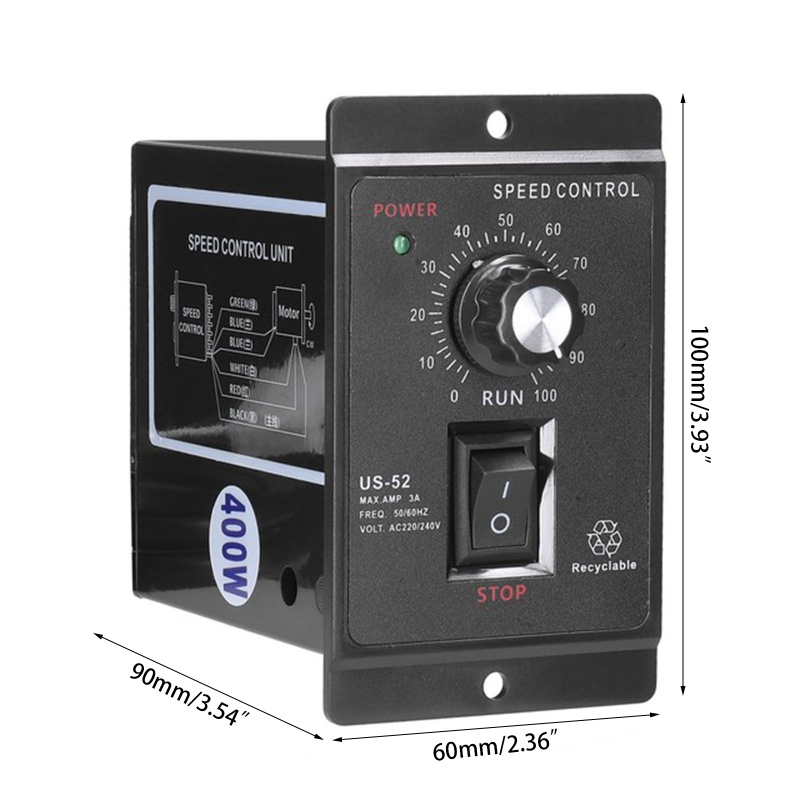 Mô Đun Điều Khiển Tốc Độ Động Cơ Điện Tử 400W AC220V 50 60Hz Nev US-52