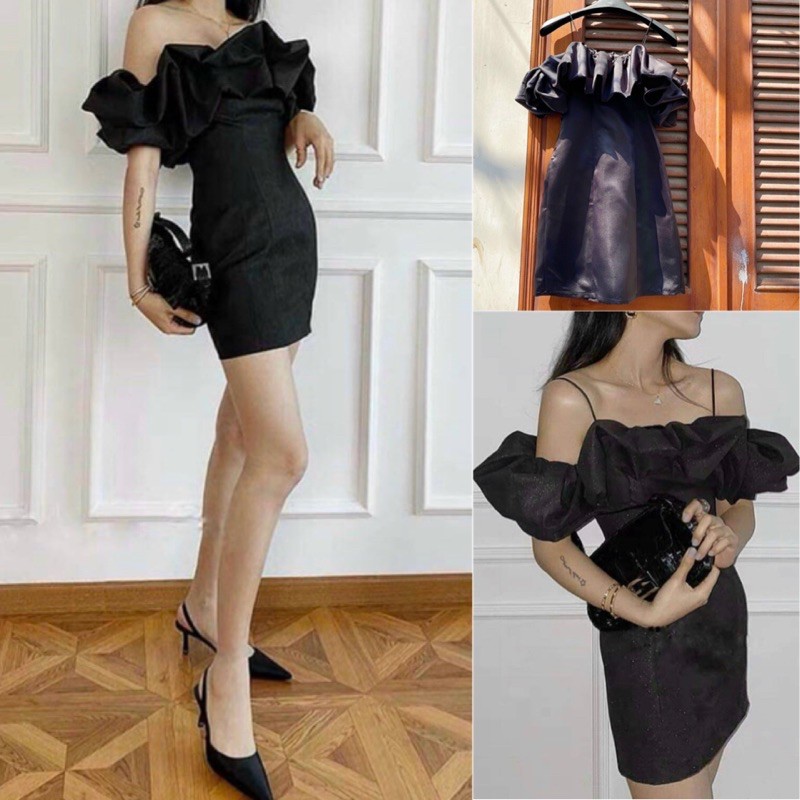 Đầm Xinh WASABI DRESS thiết kế phần thân bồng bềnh sau lưng bo chun thích hợp các buổi tiệc đi chơi | BigBuy360 - bigbuy360.vn