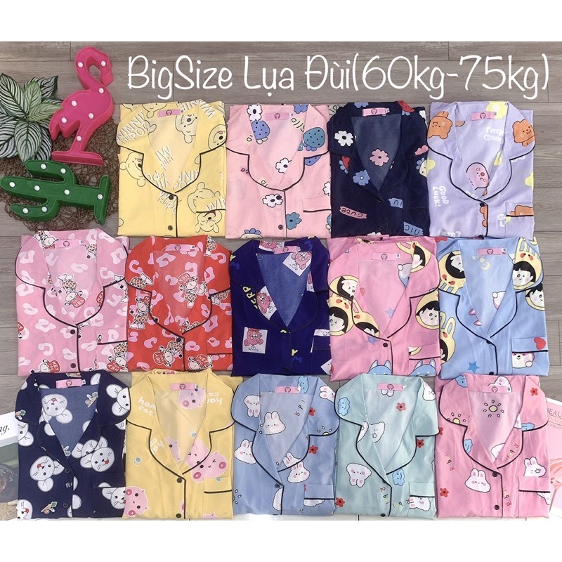 (Bigsize) Đồ Bộ BigSize Pijama Lụa Hàn Đùi ( 60kg-75kg) P2 | BigBuy360 - bigbuy360.vn