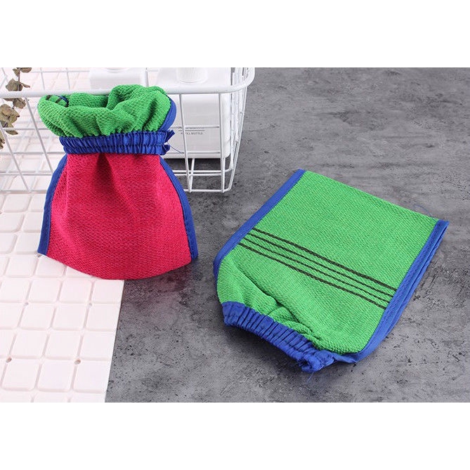 Găng tay tẩy tế bào chết thiết kế hai mặt tiện dụng cho spa