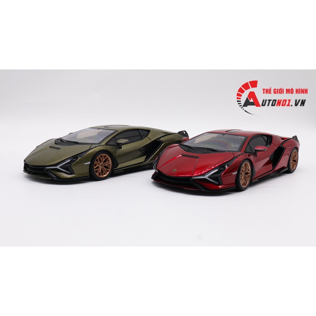 MÔ HÌNH XE LAMBORGHINI SIAN FKP 37 FULL KÍNH, FULL OPEN 1:24 BBURAGO 7953 7954