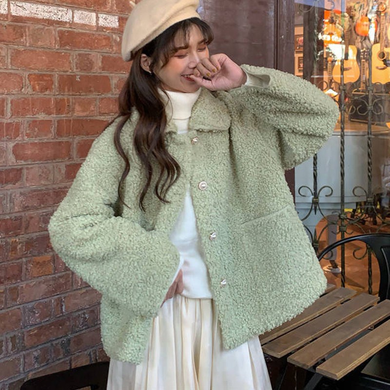 Áo Khoác Cardigan Tay Dài Màu Trơn Thiết Kế Dáng Rộng Thoải Mái Cho Nữ