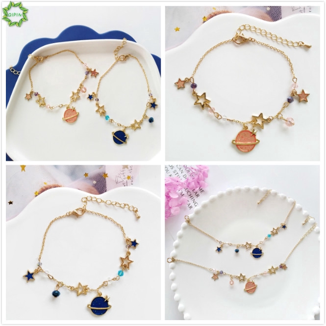 Cod Qipin Vòng đeo tay đính đá kiểu dáng đơn giản thanh lịch dành cho nữ