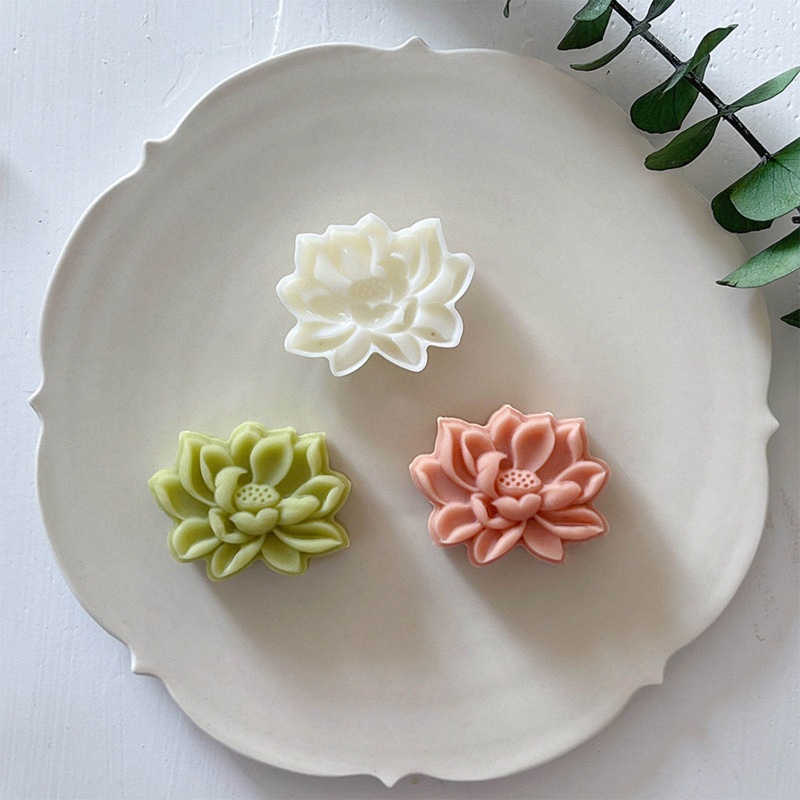 Khuôn Cắt Bánh Trung Thu Bằng Nhựa Hình Hoa Sen Dễ Thương DIY