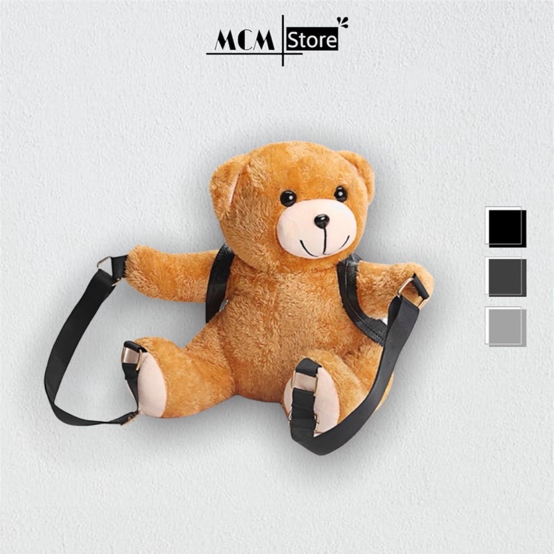 Balo gấu cute ôm sau vai - MCM cảm kết bản cao cấp đẹp nhất thị trường hiện tại