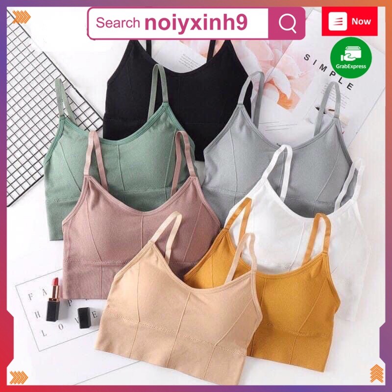 Áo bra 2 dây cotton U có lót trong đệm mỏng (Freesize 45 - 58kg) - 646U25