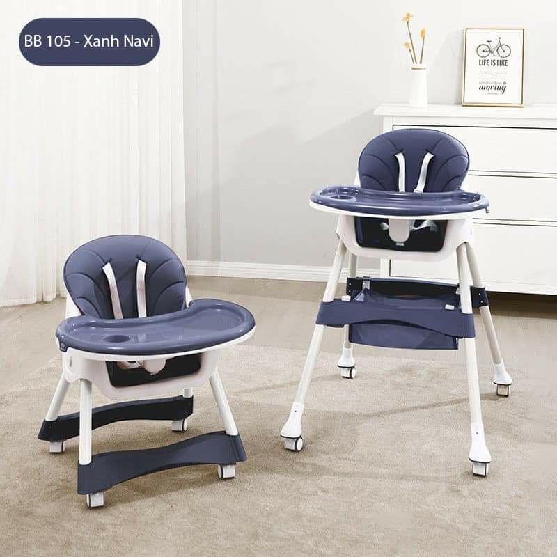 (BẢO HÀNH 24 THÁNG) Ghế Ăn Dặm Gấp Gọn, Nâng Hạ 2 Độ Cao, Ghế Belly Bb105