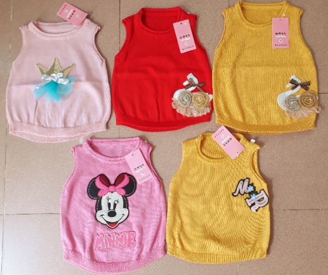 Áo gile len cho bé trai bé gái size 1-4 tuổi