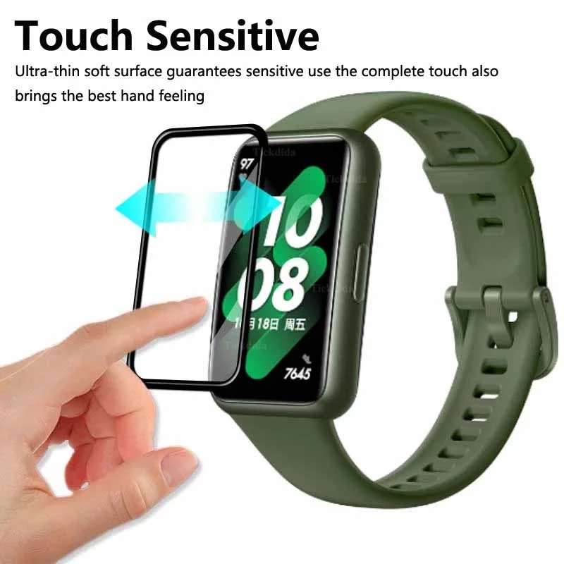1 Miếng Dán Màn Hình Viền Cong 3D HD Chống Trầy Xước Cho huawei Band 7