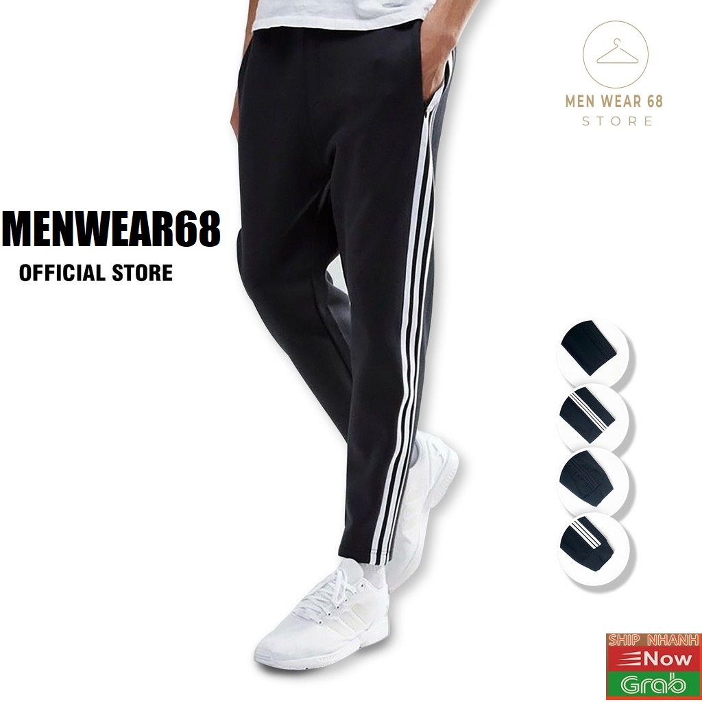 Quần jogger nam nữ dáng hàn Menwear68 Quần ống rộng nam thể thao 3 sọc thu đông Chất Poly 2 Da Cao Cấp - HÀNG MỚI VỀ