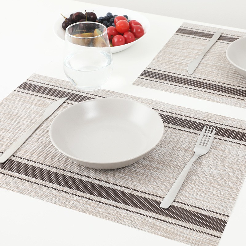 Waterproof Table Runner PVC Table Banner Striped Table Mat Skyrayhome