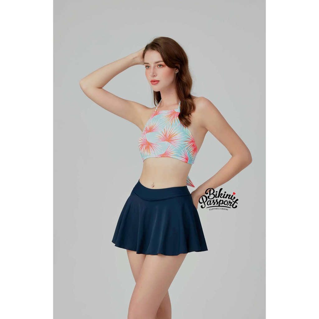 Áo bơi Nữ BIKINI PASSPORT kiểu dáng yếm - màu Xanh da trời - BS214_BU