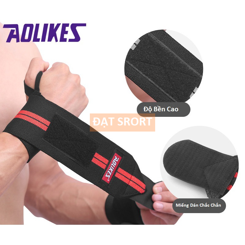 Dây Quấn Cổ Tay Tập Gym, Tập Thể Thao AOLIKES 1538 (2 Cái)