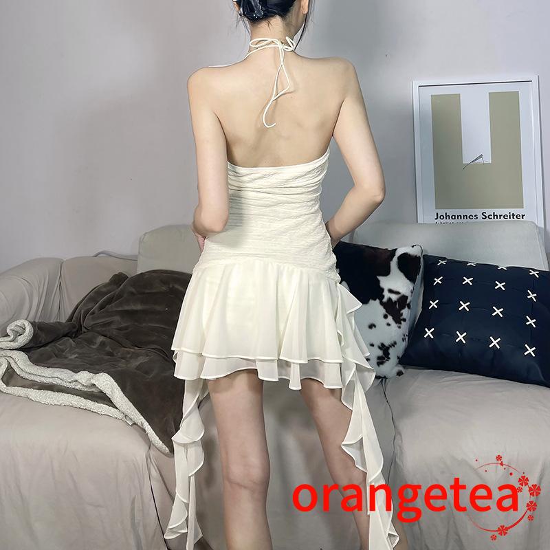 Đầm không tay Màu Trơn Cổ Yếm Độc Đáo