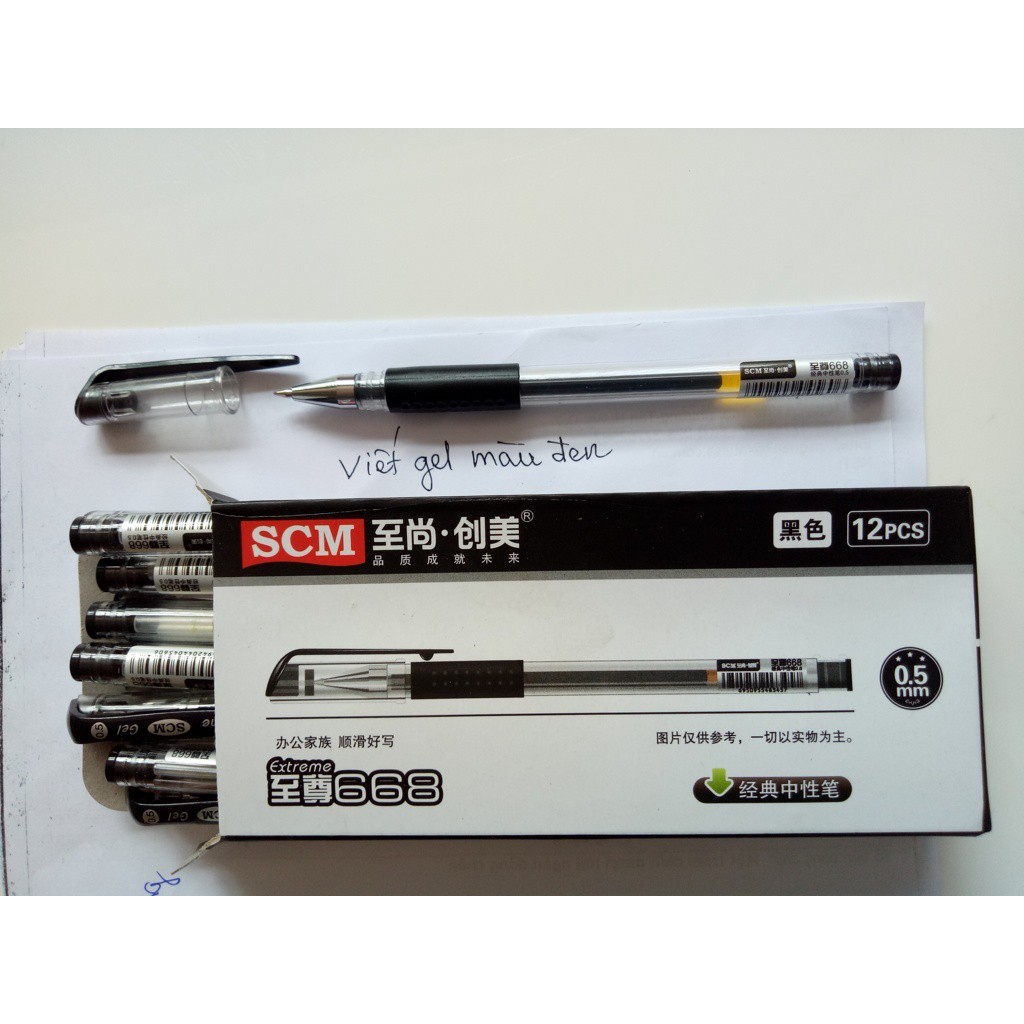 Combo 6 cây bút gel 668