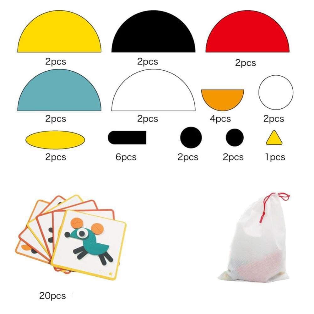 Bộ Đồ Chơi Ghép Hình Gỗ Các Con Vật Montessori Cú Mèo