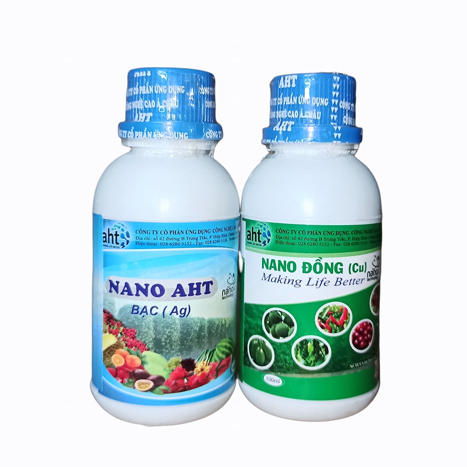 Bộ đôi Nano Đồng Bạc lọ 100ml Diệt khuẩn và nấm hại Lan, cây trồng.