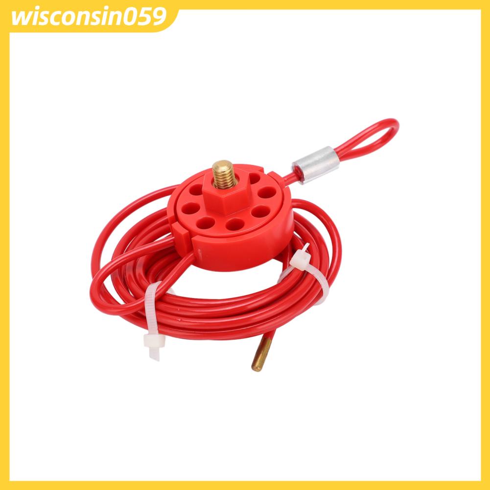 Wisconsin059 Adjustable Cable Lockout 2meters Lockable Handle Stainless Steel Tagout