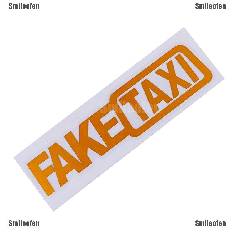 Bộ Sticker 1 &quot;FAKE TAXI&quot; Dán Trang Trí Xe Hơi