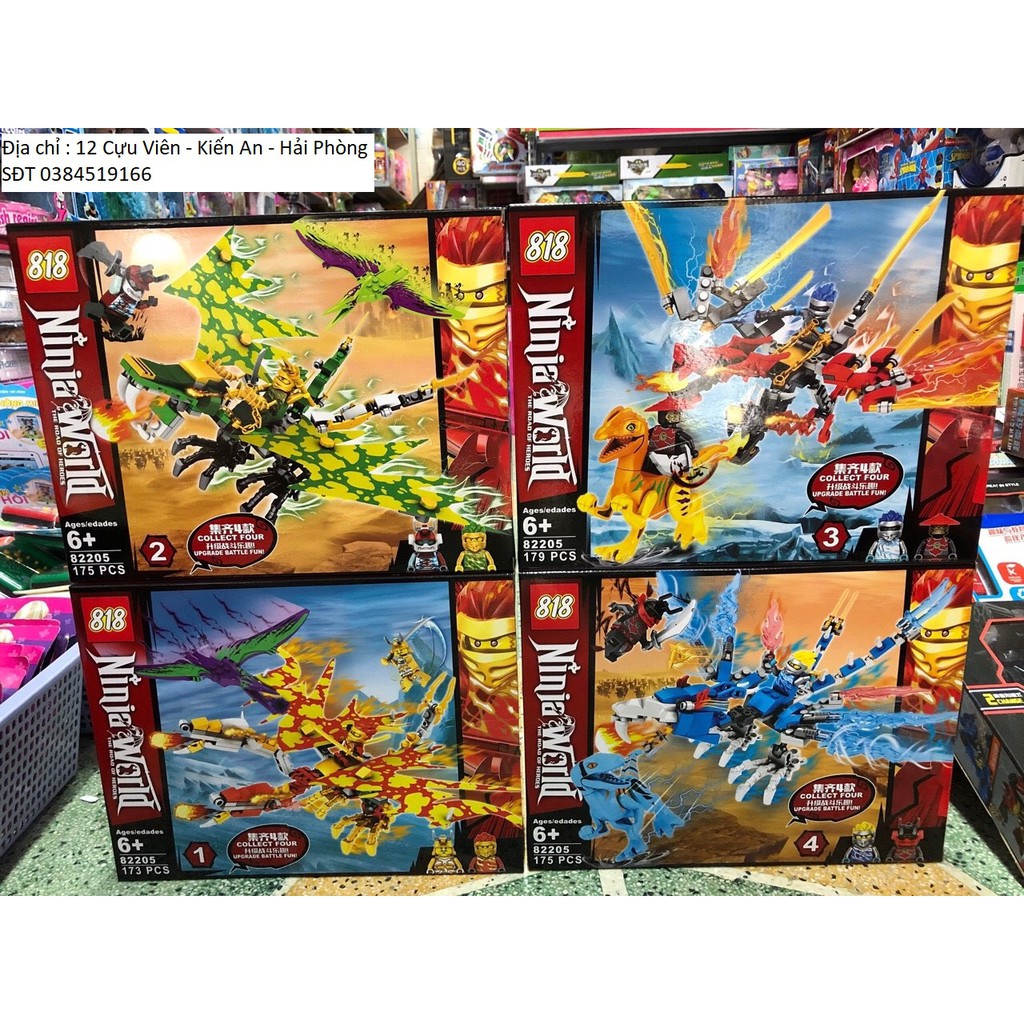 Lắp ráp xếp hình Ninja MG 115 : Ninja cưỡi rồng thần 2 đầu 171 mảnh