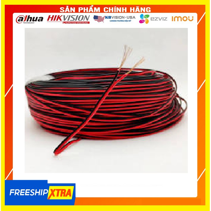 Dây điện đôi màu đỏ đen loại nhỏ - DÙNG DÂY CHO CAMERA,BẢNG HIỆU LED,DÂY QUẠT MÁY TÍNH PC,NÚT CÔNG TẮC MÁY TÍNH