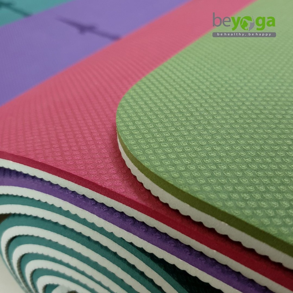 Thảm Tập Yoga Định Tuyến, TPE Cao Cấp, Bám Tốt, Chống Trượt, Nhập Khẩu Đài Loan, Hãng beYoga