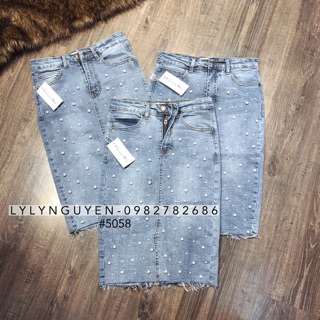 Chân váy jeans ngọc cao cấp hot hit