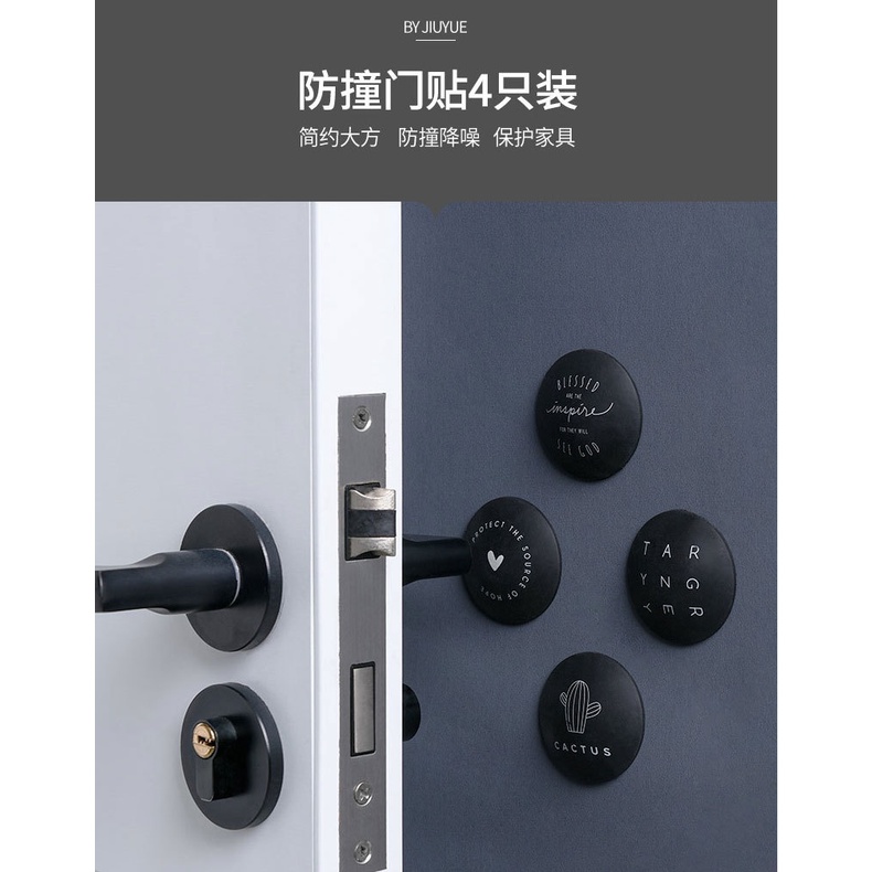 4 Cái!!!Miếng Đệm Silicone Dán Cạnh Bàn/Cửa/Tủ Lạnh Chống Va Chạm