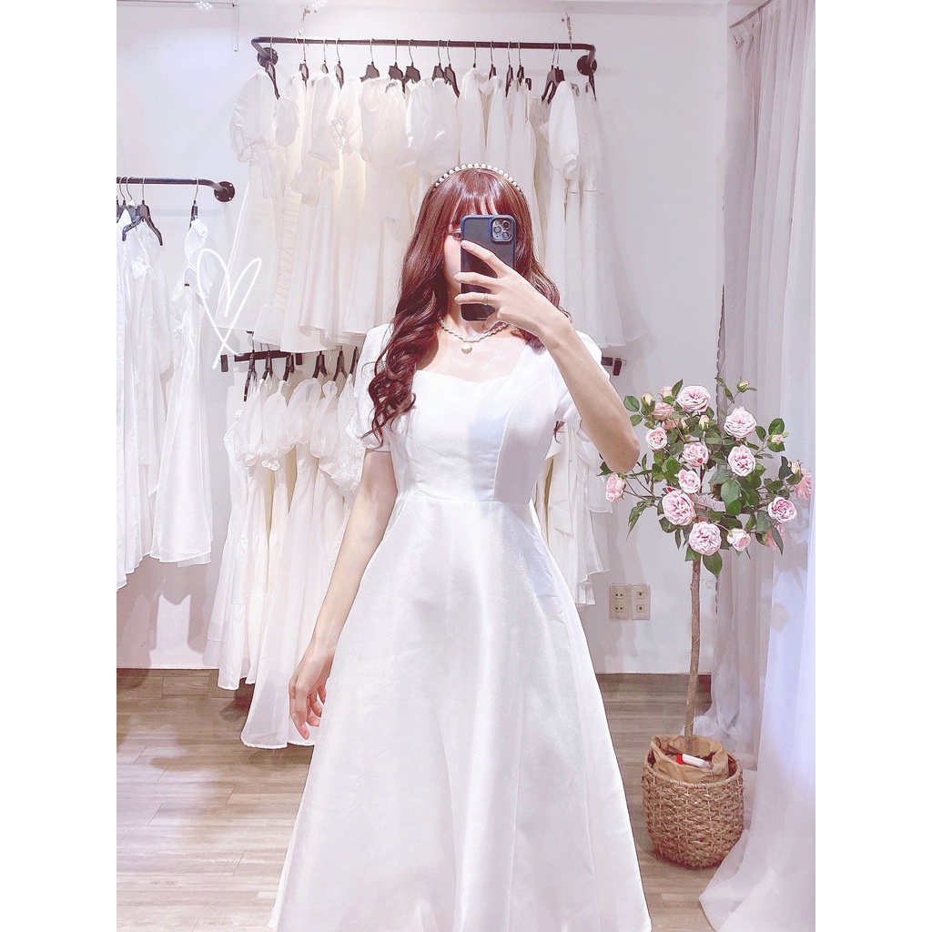 Đầm cổ vuông nơ lưng Ely Dress - D0220