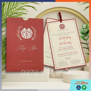 THIỆP CƯỚI PHONG BÌ - CÓ DÂY RÚT - TN 13