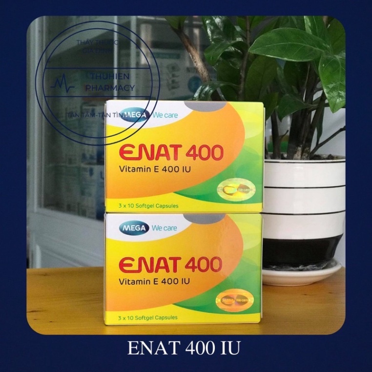 ENAT 400 - Hộp 30 viên  BỔ SUNG VITAMIN E - Giúp làm đẹp da - bổ sung vtm E 400mg ngăn ngừa lão hóa, tốt cho sinh lý
