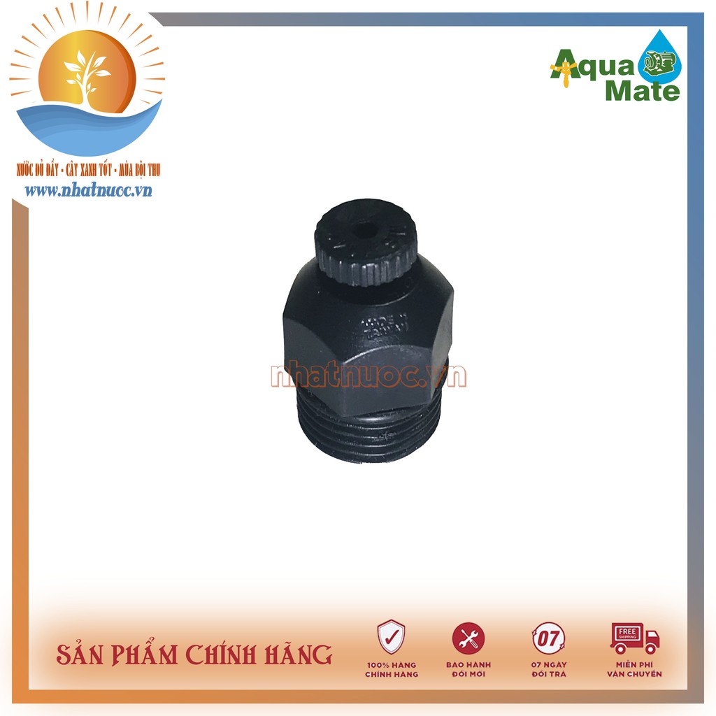 Bép (béc) phun tưới Aquamate MS-1042, ren ngoài 21mm, phun 360 độ, lỗ phun D4, tia nước dốc cao