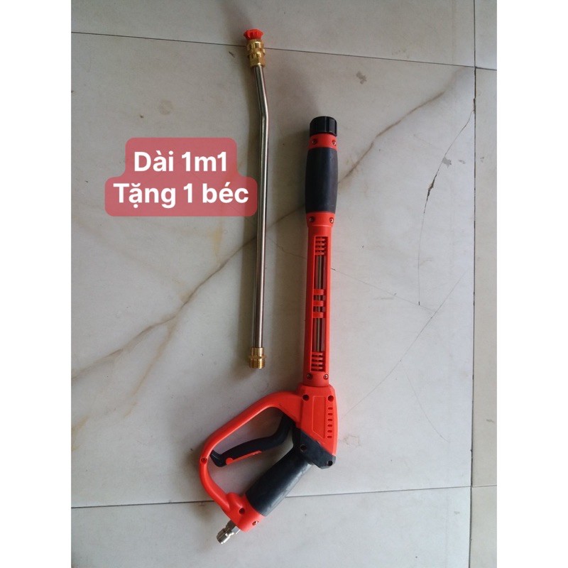 Súng rửa xe cao áp, tặng kèm béc xịt rửa , bảo hành 3 tháng