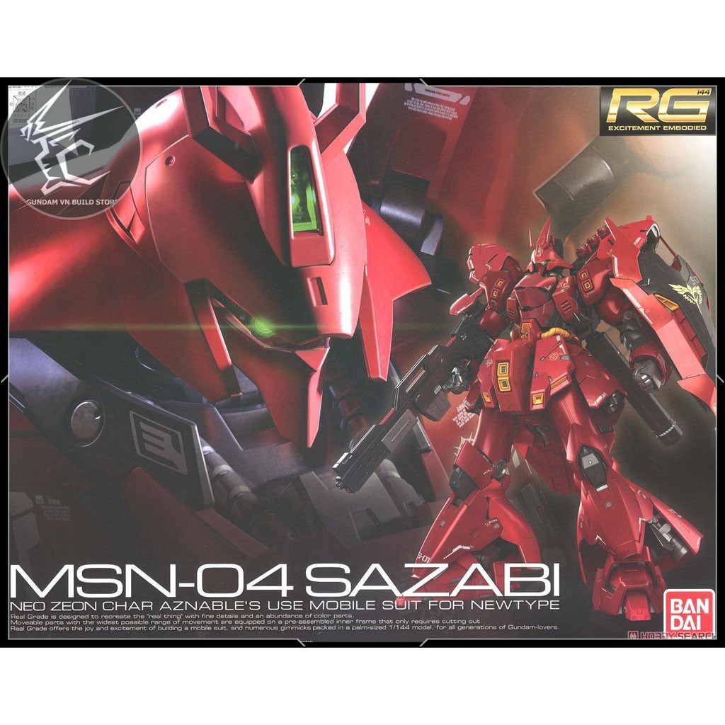 MÔ HÌNH GUNDAM RG 29 1/144 SAZABI BANDAI GUNDAM UC