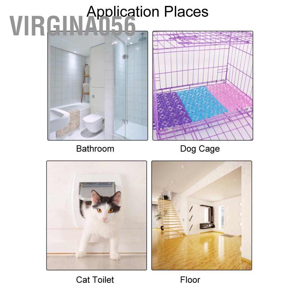 Virgina056 4 Colors Dog Cat Pet Mat Plastic Spliced Hollow Anti-slip Pads for Cage Bathroom Floor