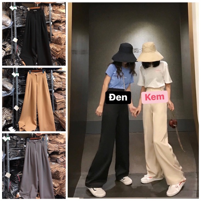 QUẦN SUÔNG DÁNG DÀI 100cm PHONG CÁCH HÀN QUỐC CHẤT TUYẾT MƯA KHÔNG XÙ LÔNG THỜI TRANG BANAMO FASHION QUẦN SỚ 100 935