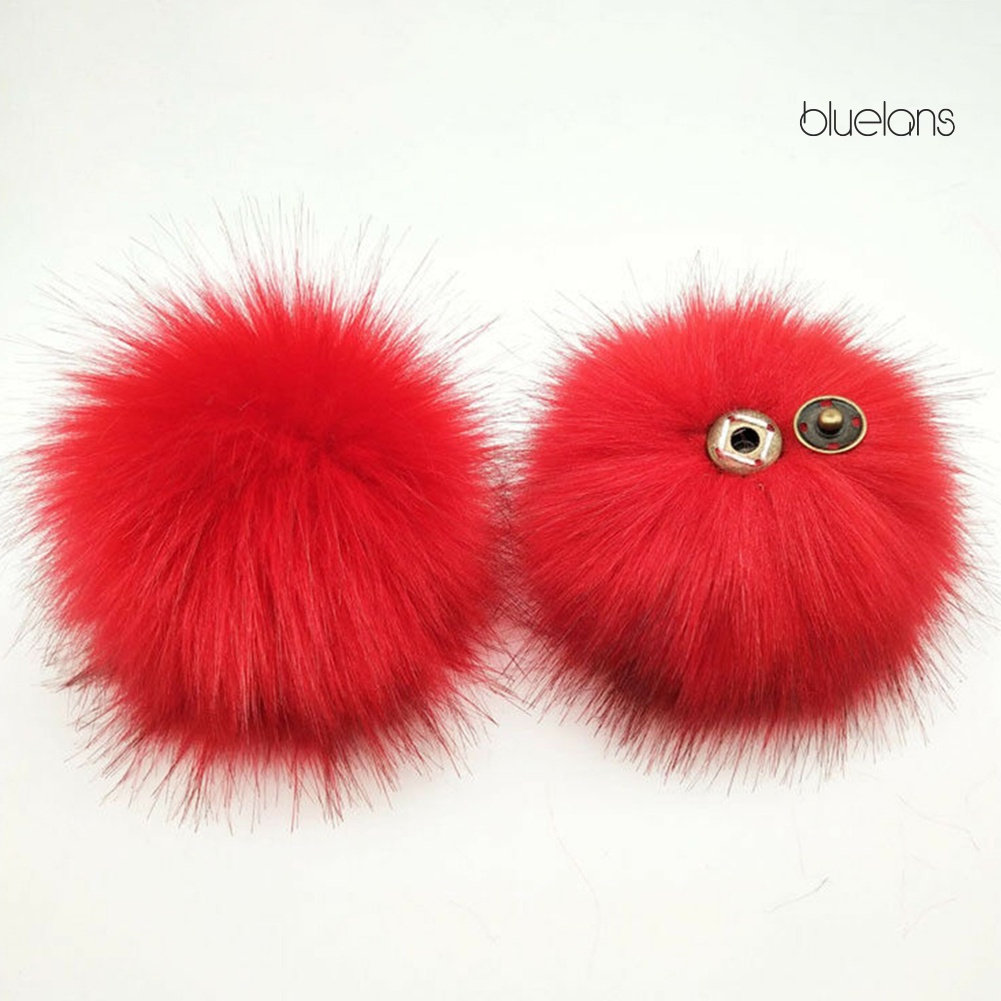 Quả cầu lông màu xanh dương 12cm dùng làm phụ kiện trang trí quần áo/ nón/ giày dép