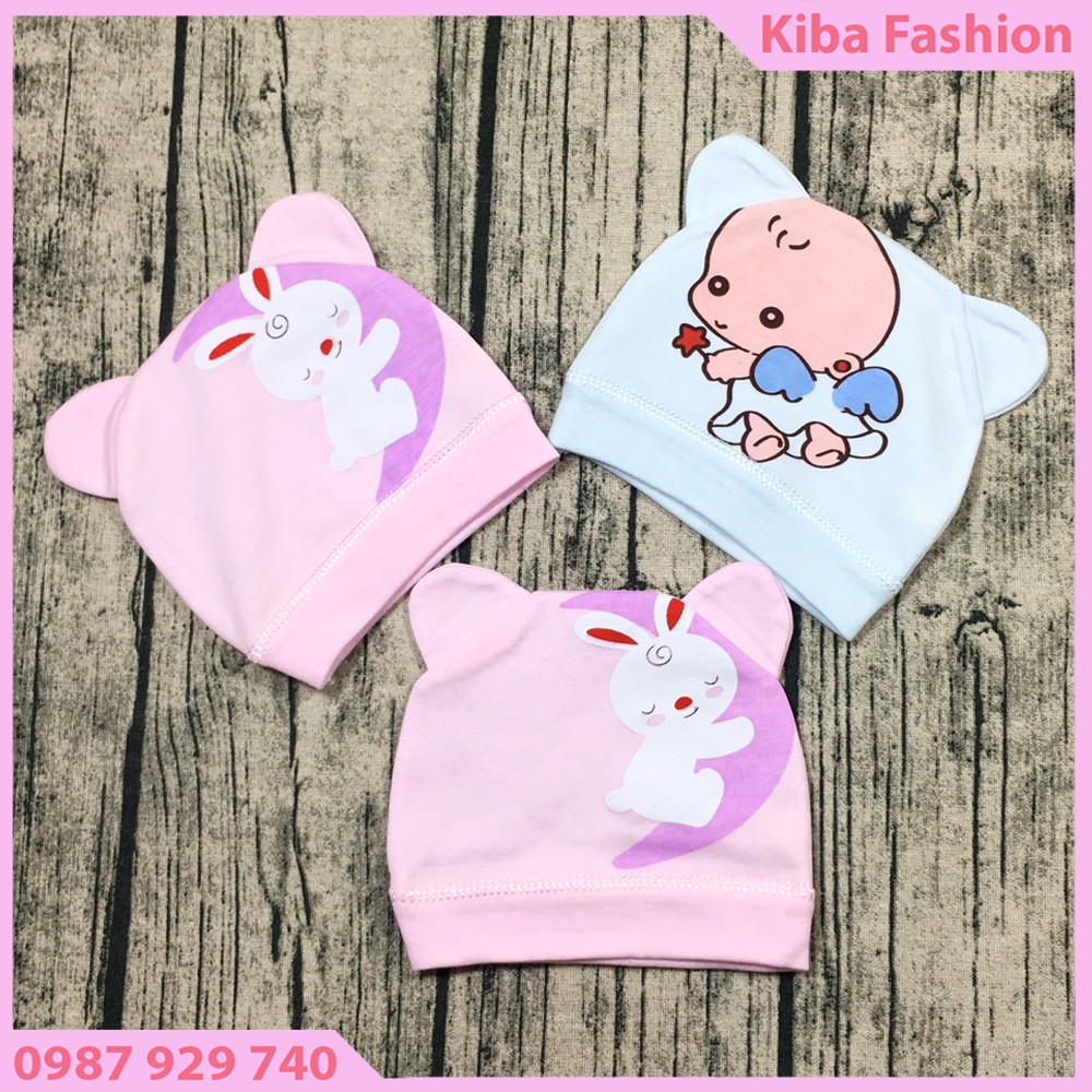 Mũ cotton sơ sinh cao cấp cho bé