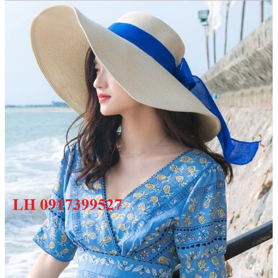 Nón rộng vành đi biển, mũ rộng vành đi biển