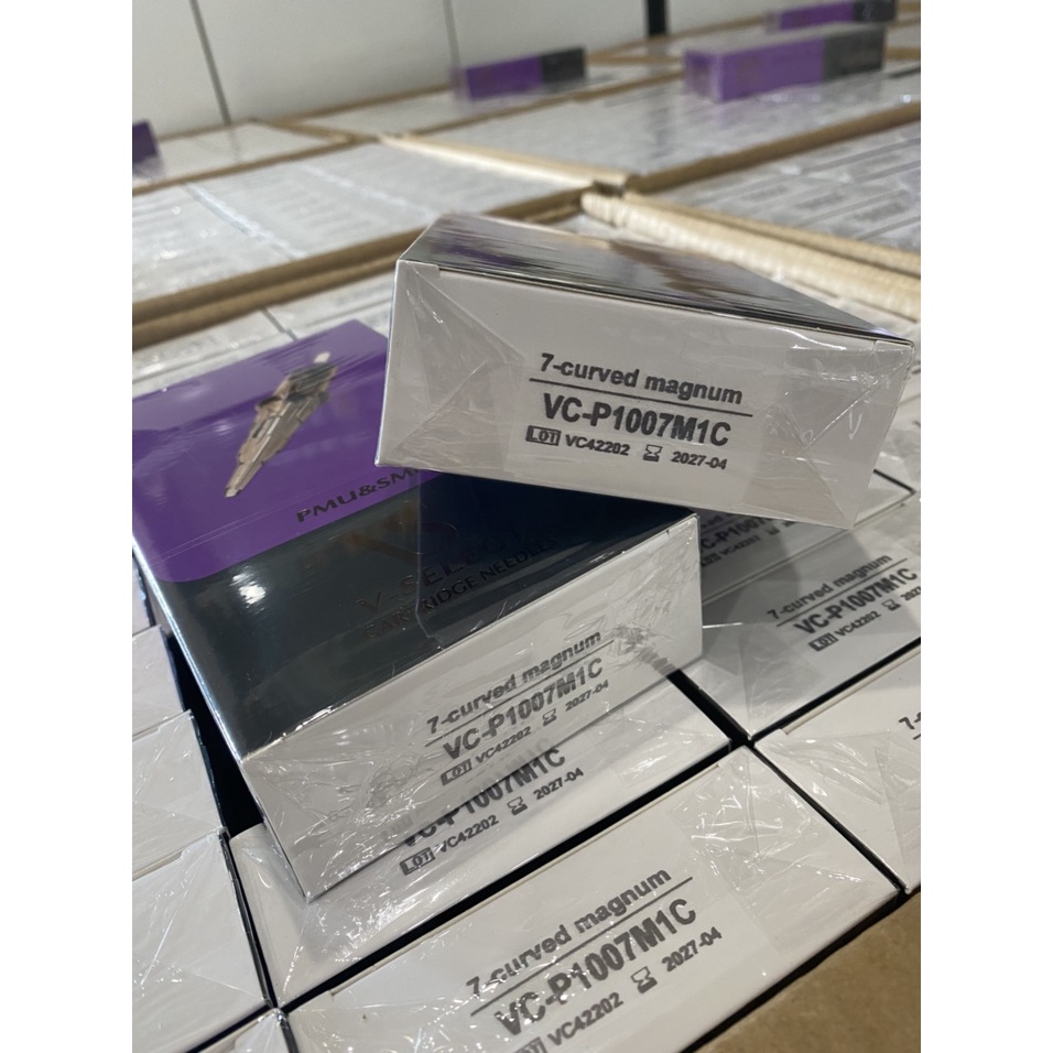 Kim phun xăm đầu đạn EZ V SELECT kim tím máy pen 1 hộp 20 chiếc