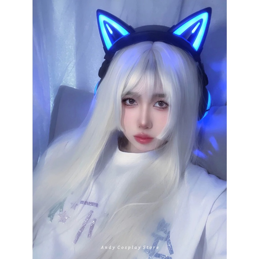Wig teen/ tóc giả vàng sữa Chloe Alice Garden