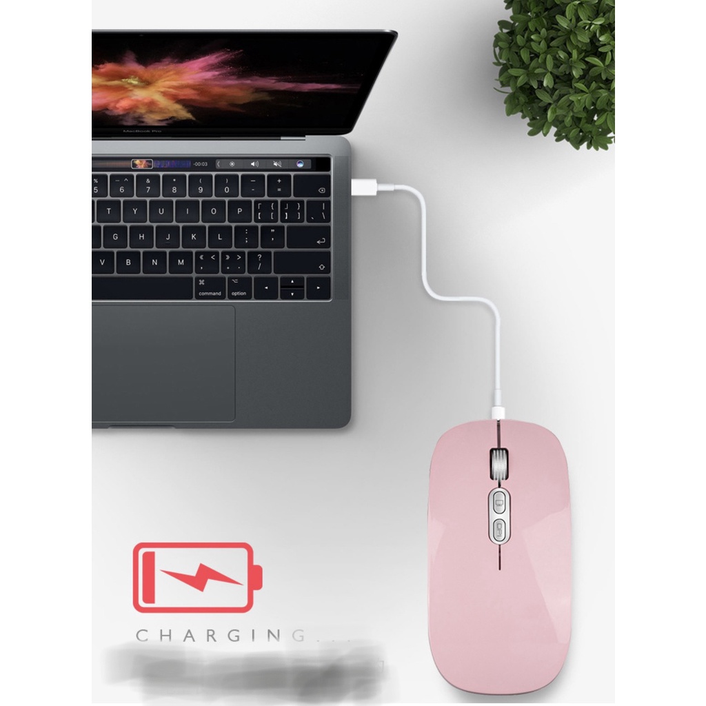 Chuột không dây bluetooth siêu mỏng 2.4GHz kèm đầu thu USB 2.0