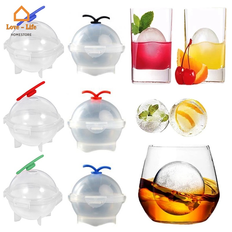 Khuôn Làm Đá/Kem/Sô Cô La Hình Tròn Bằng Nhựa Siêu Bền Tiện Lợi Dành Cho Nhà Bếp