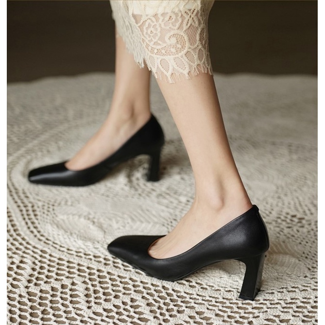Giày cao gót trơn basic cao 7cm