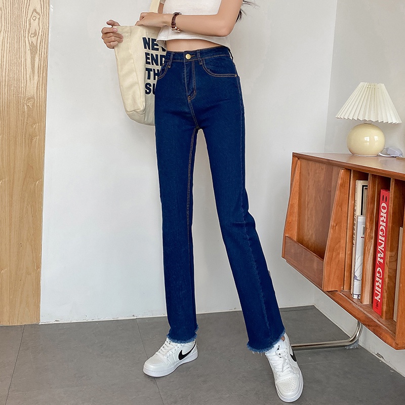 Quần Jeans Lưng Cao Co Giãn Thời Trang Hàn Quốc Dành Cho Nữ