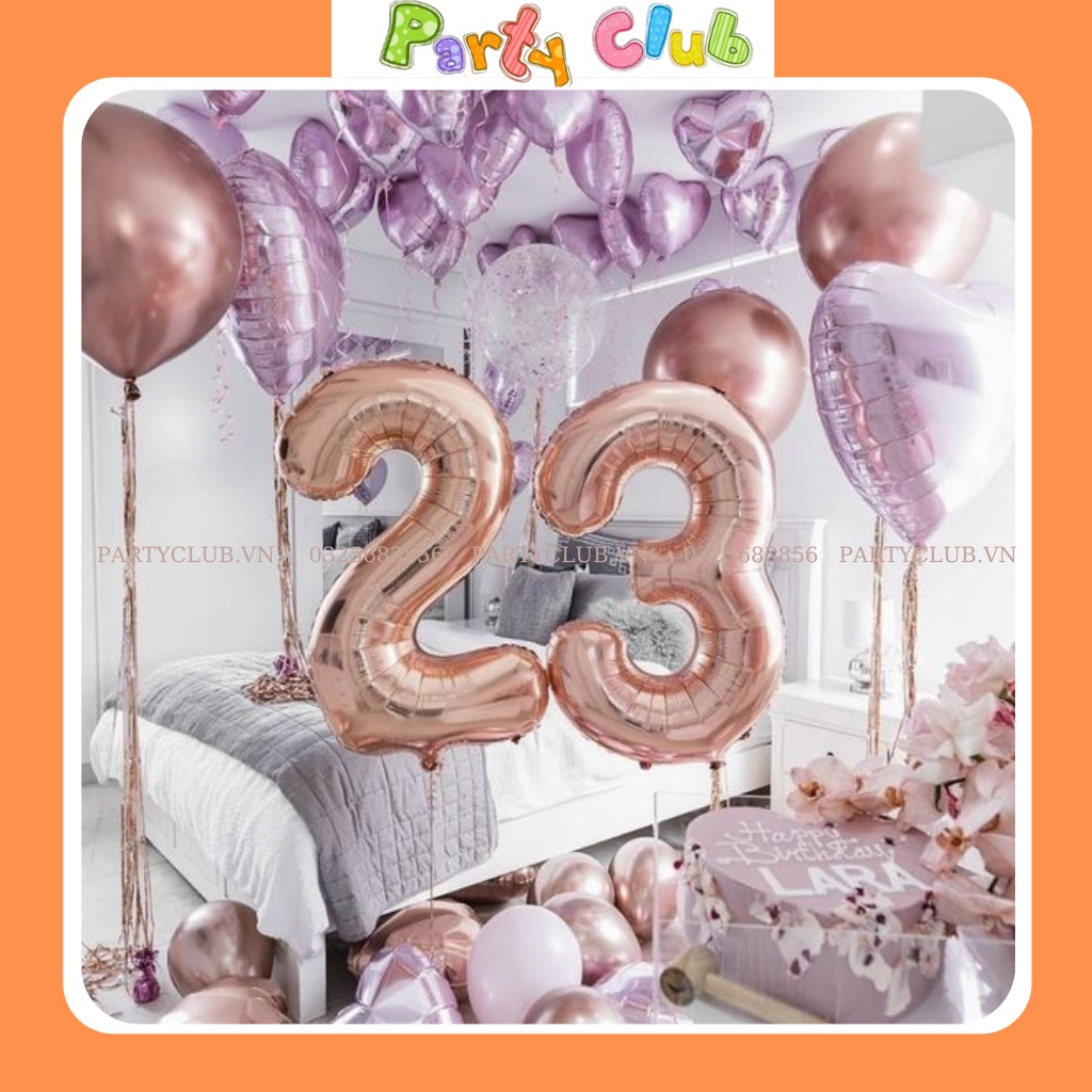 Bóng hình trái tim trang trí tiệc size 18 inch 45cm
