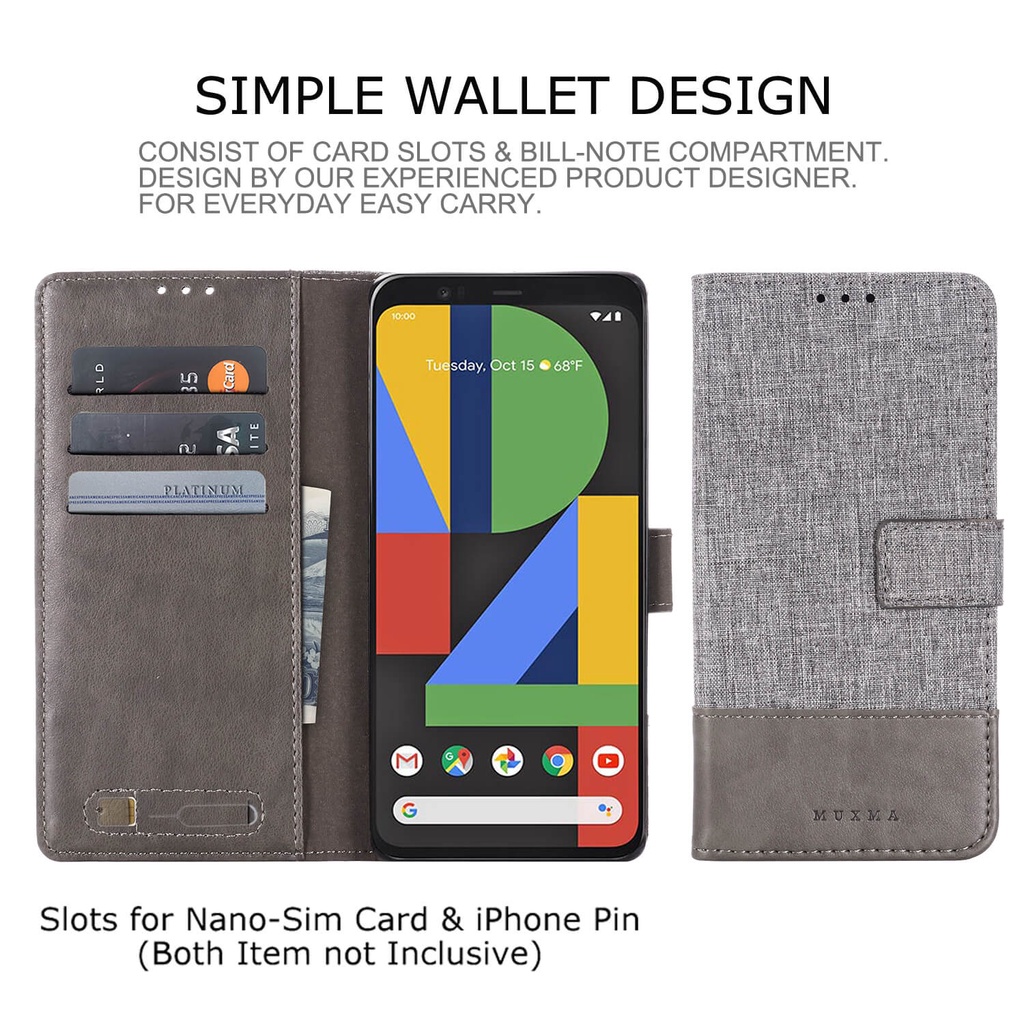 Ốp Điện Thoại Cho Google Pixel 7 7Pro 6A 6 6Pro 5 5XL 4A 4 3A 3 2⭐Ốp Điện Thoại Vải Canvas Nắp Gập Phối Da Cá Tính⭐Ốp Điện Thoại Thời Trang Cho 4XL 3AXL 3XL 2XL Pixel6A 4XL 3AXL
