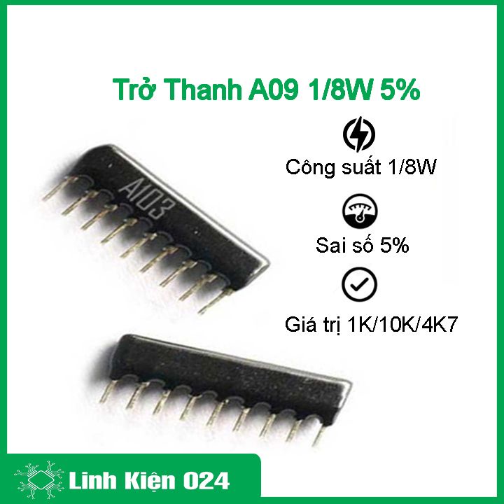 Điện trở thanh A09 1/8W 5%