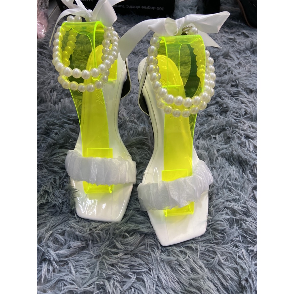 Guốc sdan chuổi ngọc 8cm